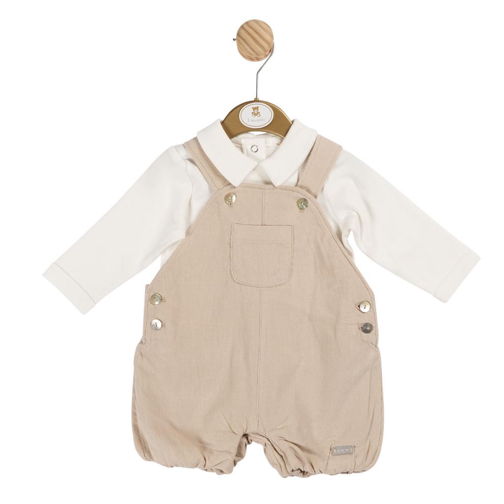 Mintini MB6003A  MB6003A  Warm lined  Baby Cord Short Dungaree Set (12-24 months)