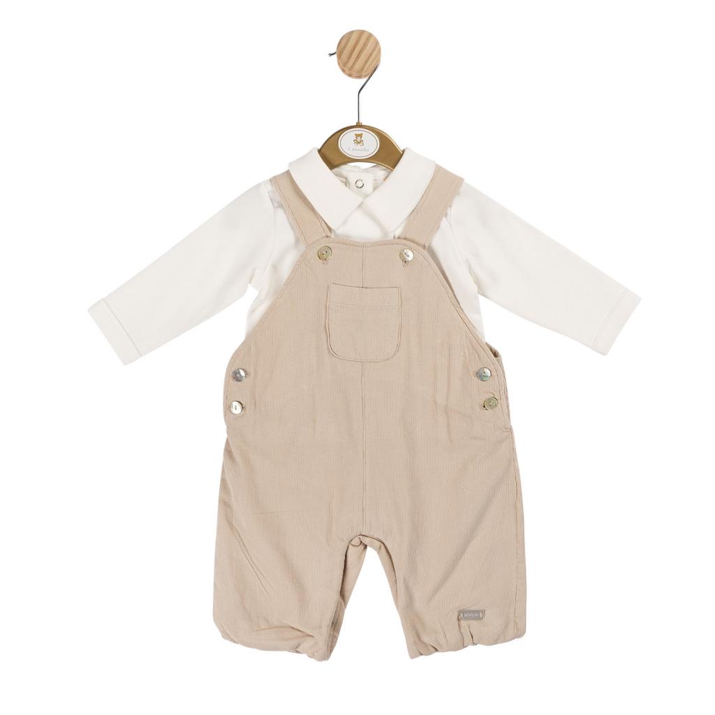 Mintini MB6004A  MB6004A  Warm lined Baby Cord Dungaree Set (12-24 months)