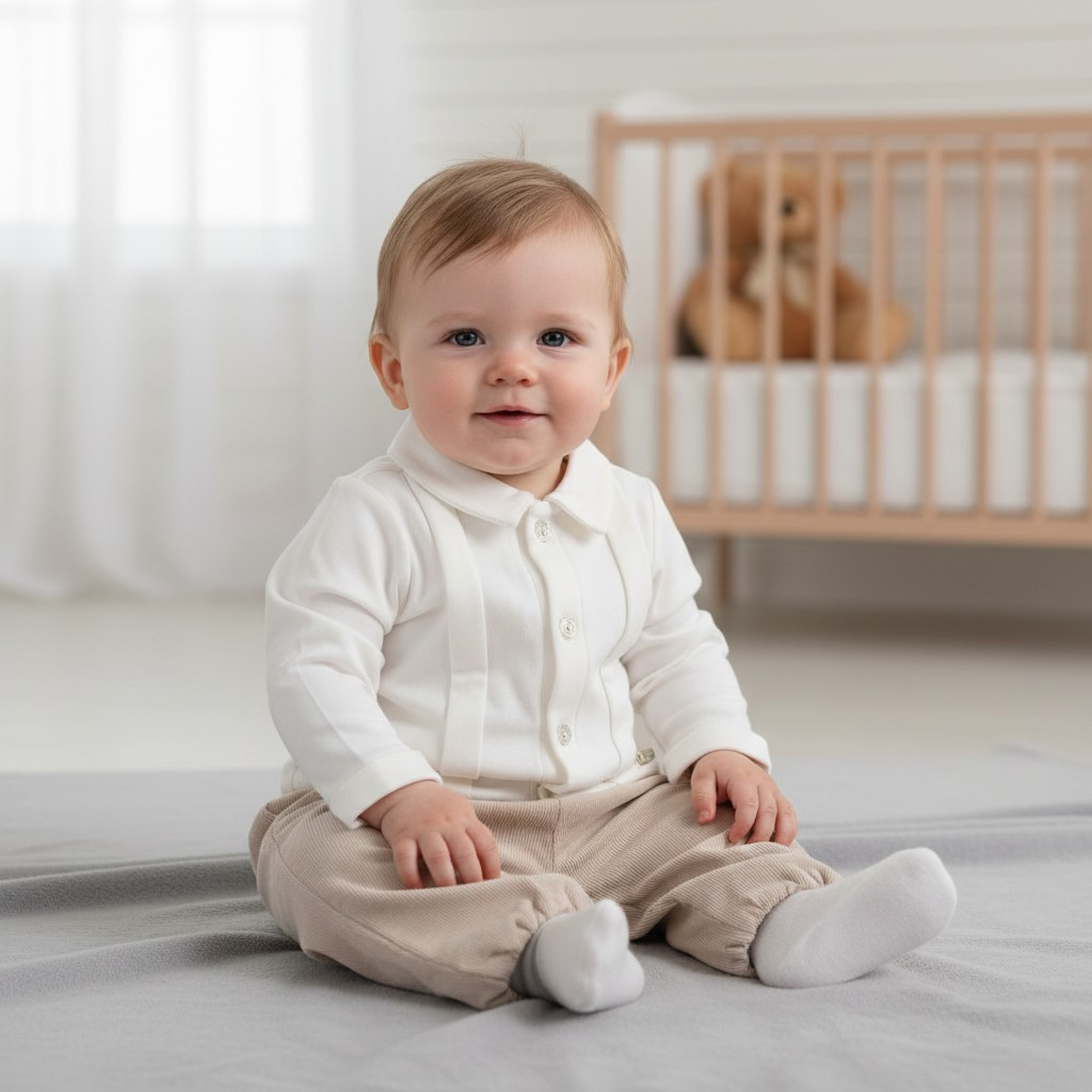 Mintini MB6006  MB6006  Warm lined Baby Cord Two Piece Set (3-9 months)