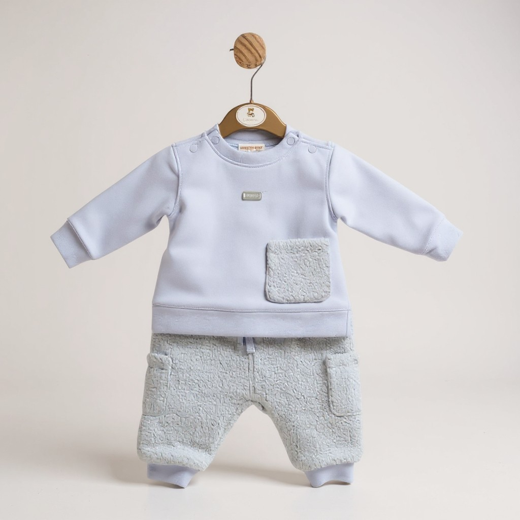 Mintini MB6027A MB6027AS Colour Block Two Piece Set (12-24 months)