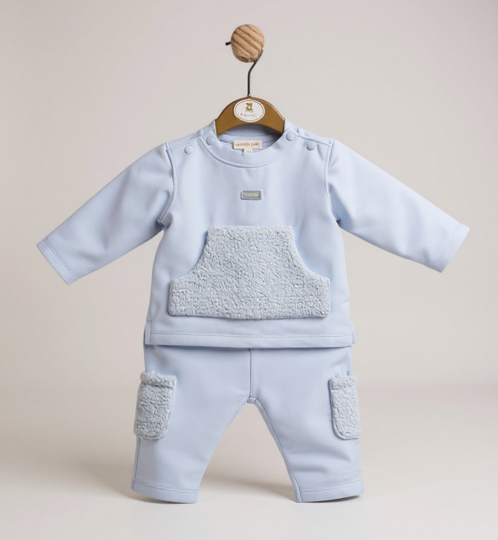 Mintini MB6028A  MB6028A Colour Block Two Piece Set (12-24 months)