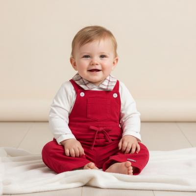 MB6073R Warm Lined Baby Cord Dungaree Set (3-9 months)