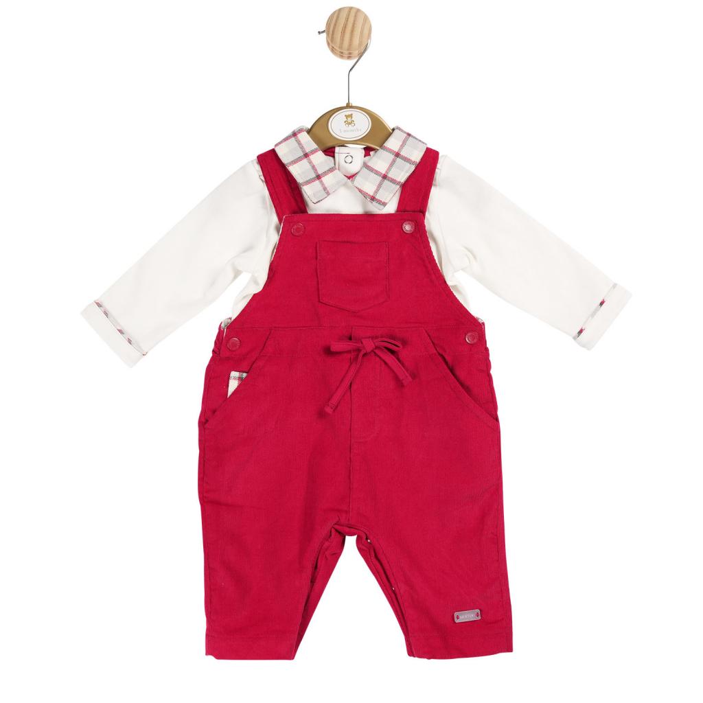 Mintini MB6073A  MB6073A  Warm Lined Baby Cord Dungaree Set (12-24 months)