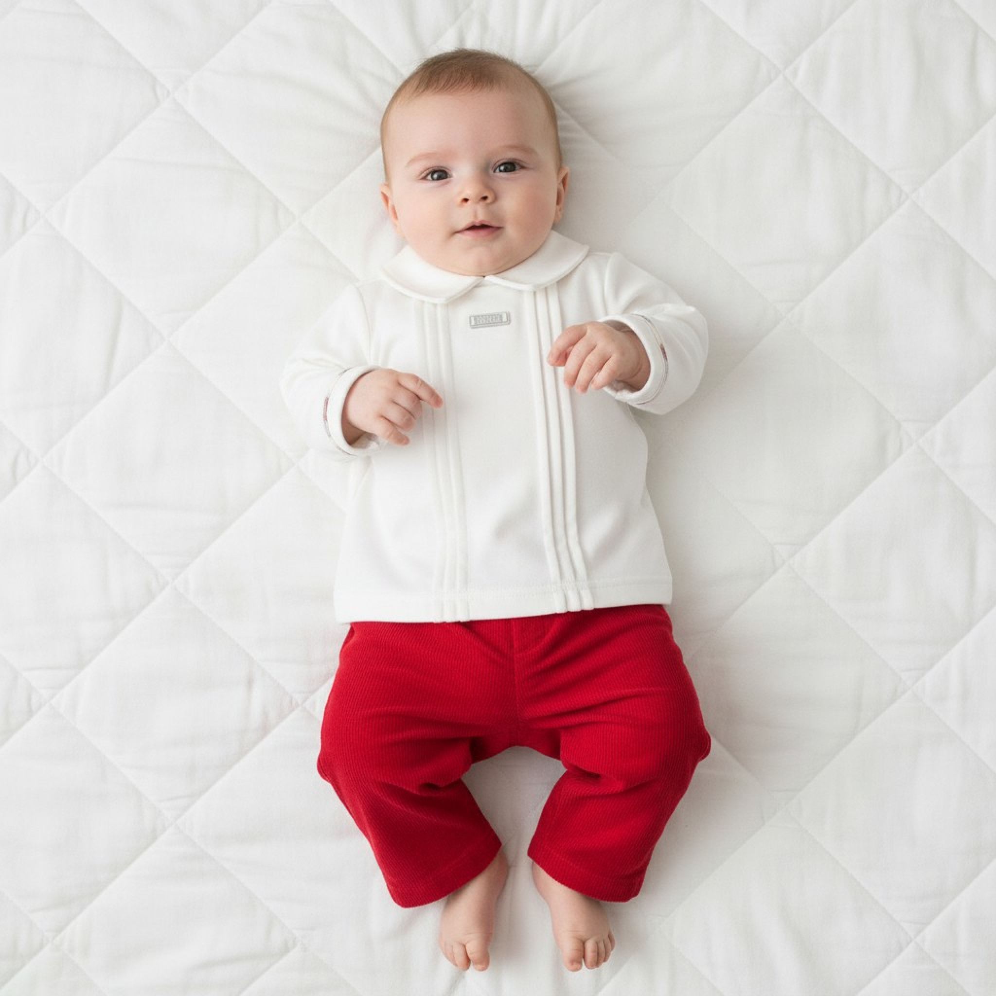 Mintini MB6074 3=5056590137553,6=5056590137560,9=5056590137577 MB6074-R  Warm Lined Baby Cord Two Piece Set (3-9 months)