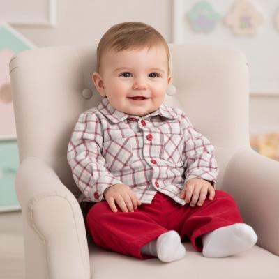 MB6075R   Warm Lined Baby Cord Two Piece Set  (3-9 months)