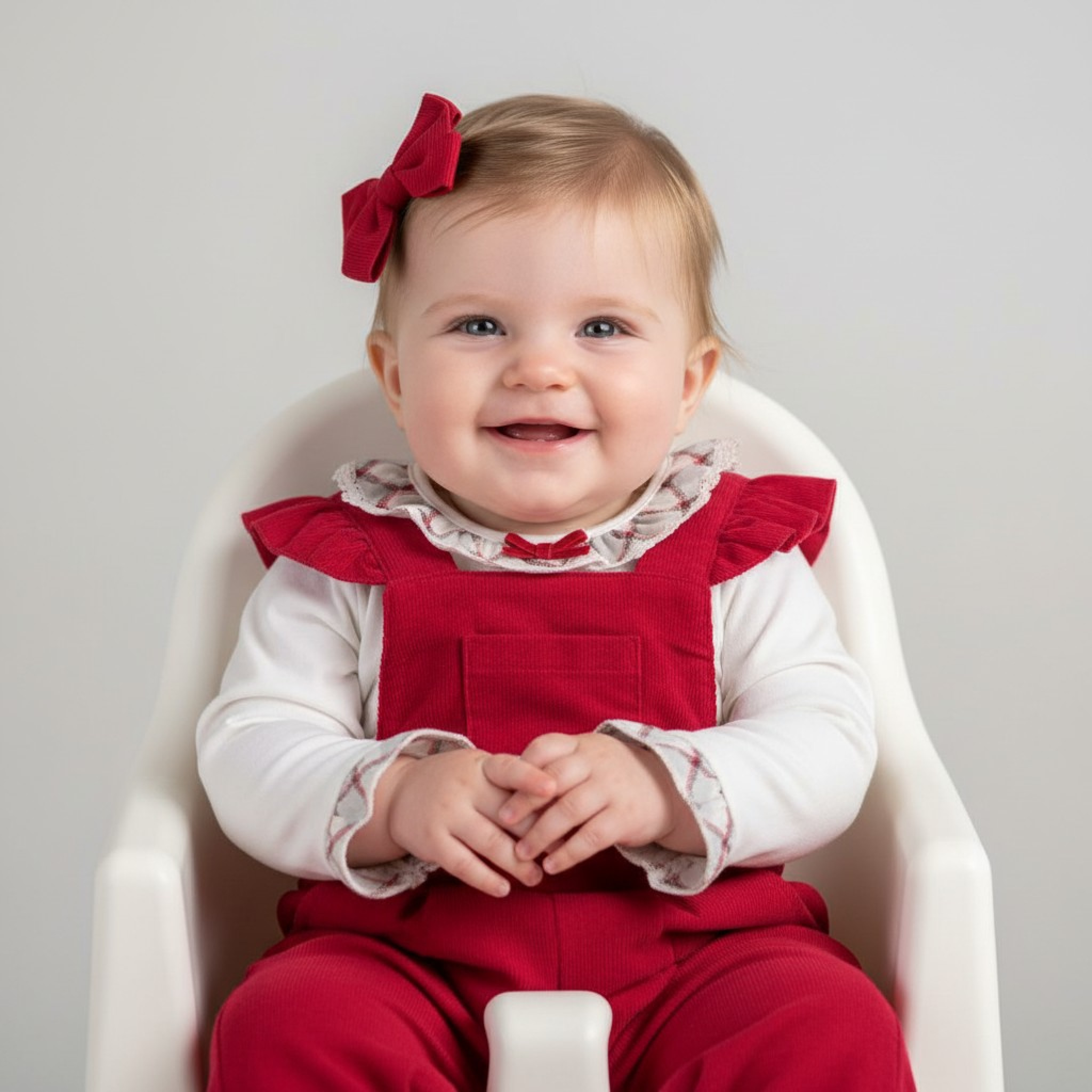 Mintini MB6076 3=5056590137676,6=5056590137683,9=5056590137690 MB6076R Warm Lined Baby Cord Dungaree Set (3-9 months)