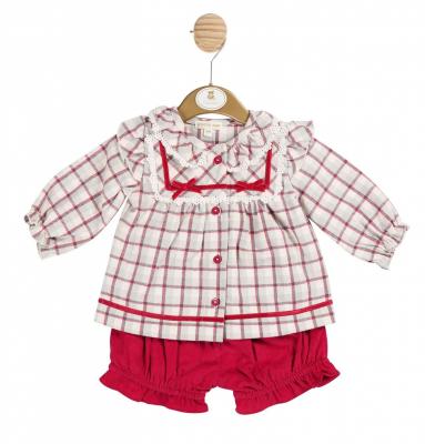 Mintini MB6077 3=5056590137737,6=5056590137744,9=5056590137751 MB6077R  Warm Lined Baby Cord Bloomer Set (3-9 months)