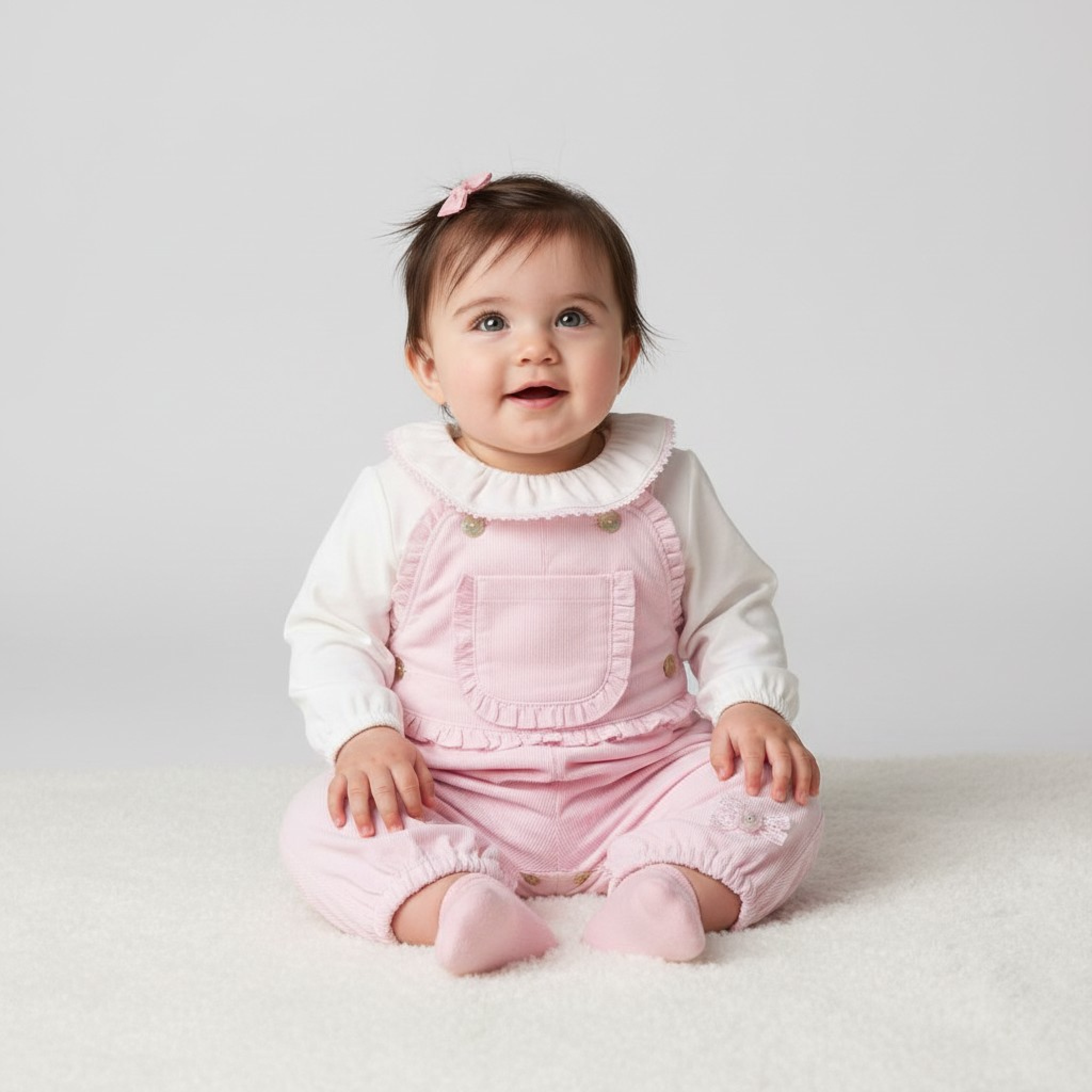 Mintini MB6107A 12m = 5056590138239, 18m = 5056590138246, 24m = 5056590138253 MB6107-A  Warm lined  Baby Cord  Dungaree Set (12-24 months)