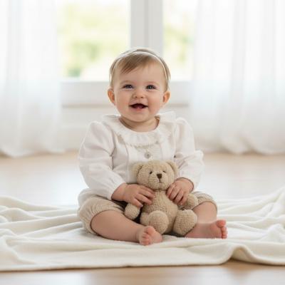 MB6116Be   Warm Lined Baby Cord  Bloomer Set  (3-9 months)