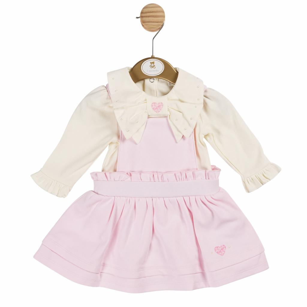 Mintini MB6165 3m = 5056590139526, 6m = 5056590139533, 9m = 5056590139540 MB6165 "Hearts" Pinafore Set (3-9 months)