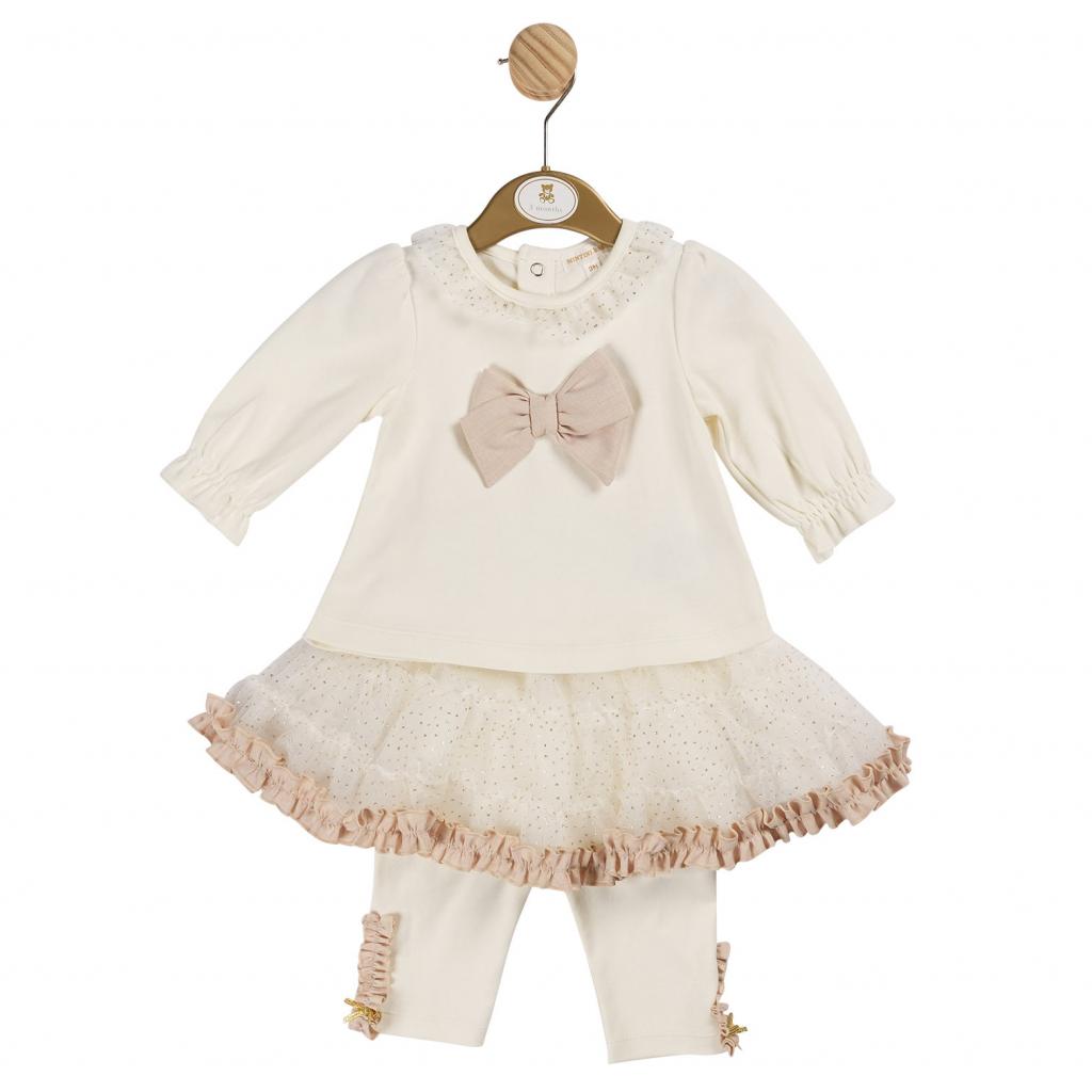 Mintini MB6185 3=5056590140683,6=5056590140690,9=5056590140706 MB6185 "Sparkle, Bow and Frills" Tutu Legging Set (3-9 months)