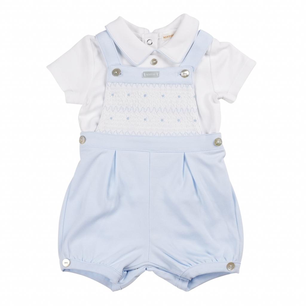 Mintini MB6242 5056590142670 MB6242 Smocked Short Dungaree (0-9 months)