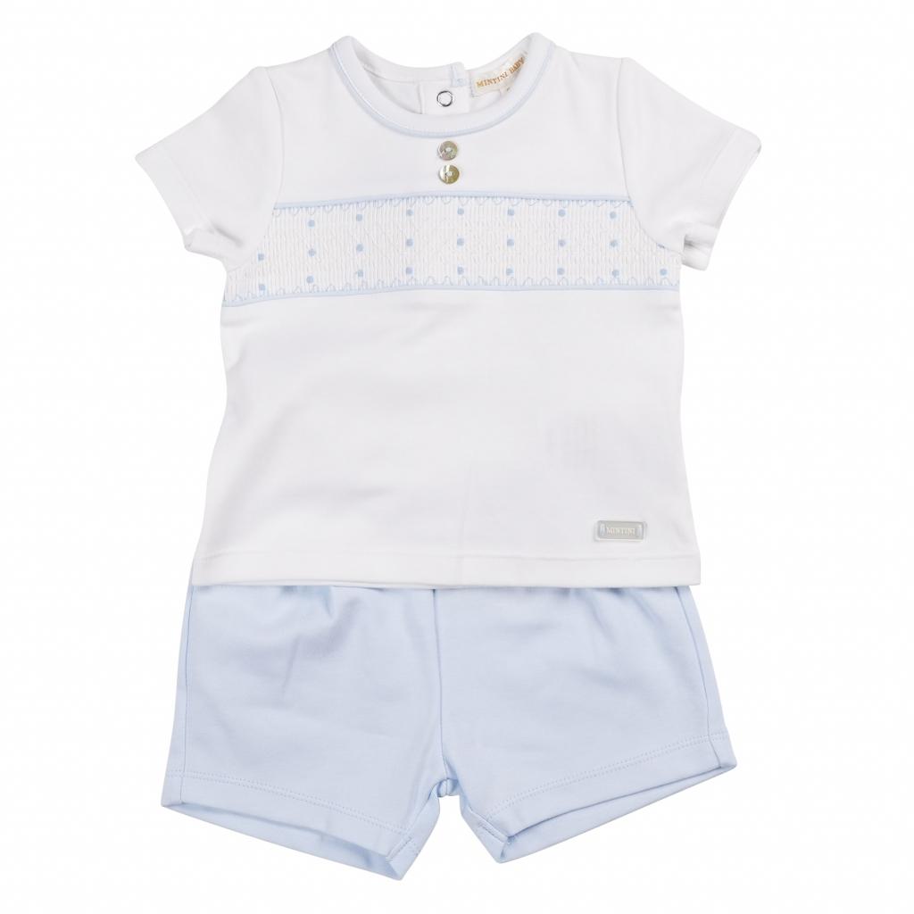 Mintini MB6244A 5056590142823 MB6244A Smocked Short Set (12-24 months)