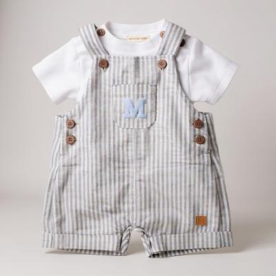 Mintini MB6313D 5056590144650 MB6313-D Mintini Logo Short Dungaree Set (12-24 months)