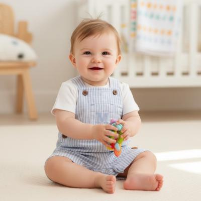 MB6313S  Mintini Logo Short Dungaree Set  (3-9 months)