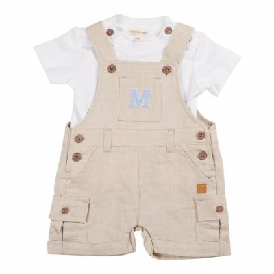 Mintini MB6314D * MB6314DD Mintini Logo Short Dungaree Set (12-24 months)