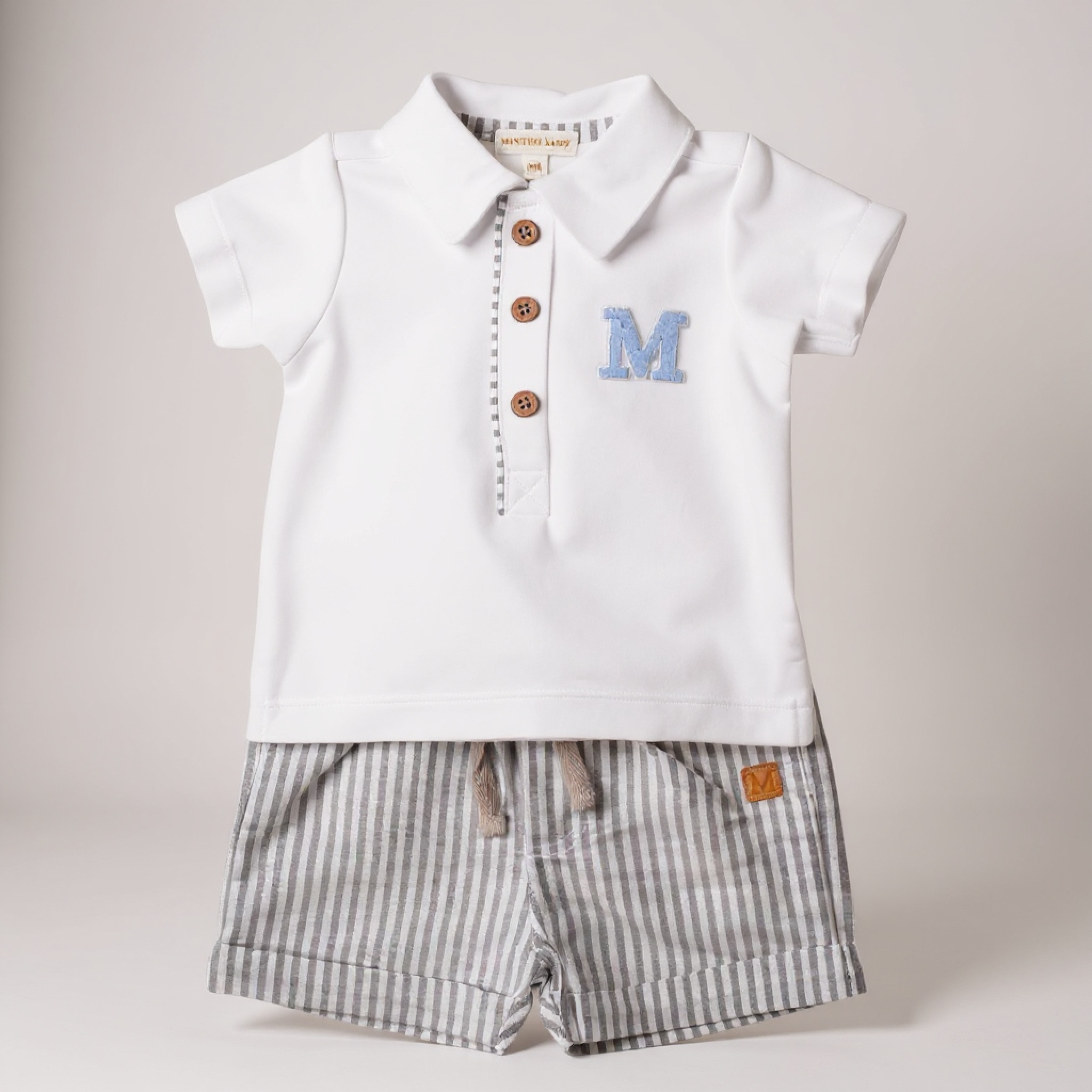 Mintini MB6316D 5056590144865 MB6316-D Mintini Logo Shorts Set (12-24 months)