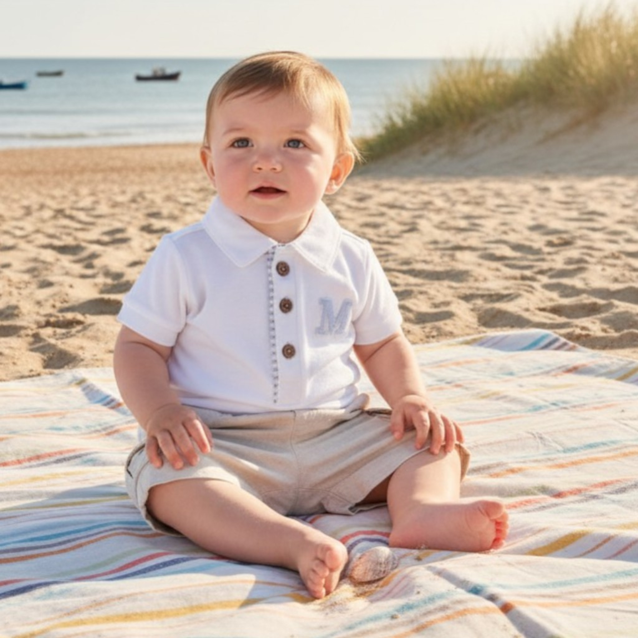 Mintini MB6317C 5056590144926 MB6317C Mintini Logo Shorts Set (3-9 months)