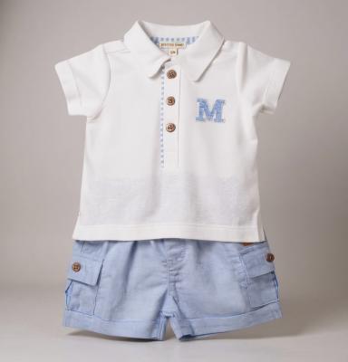 Mintini MB6317 505659014423 MB6317S Mintini Logo Shorts Set (3-9 months)