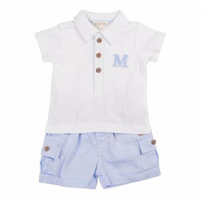 Mintini MB6317 505659014423 MB6317S Mintini Logo Shorts Set (3-9 months)