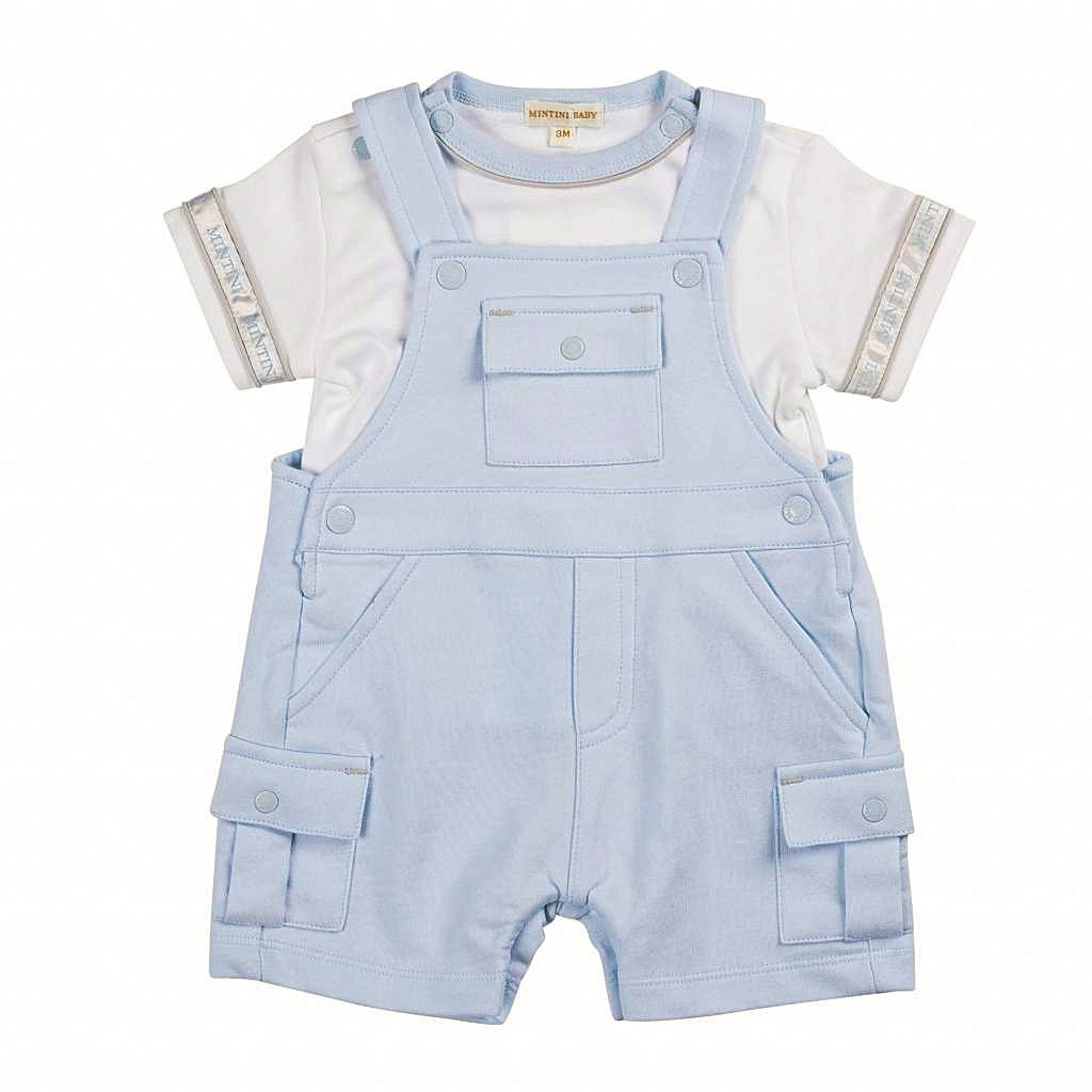 Mintini MB6329A 5056590145800 MB6329-A Short Dungaree Set (12-24 months)