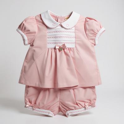 Mintini MB6336  MB6336 Smocked Hearts Bloomer Set ( 3-9 months)