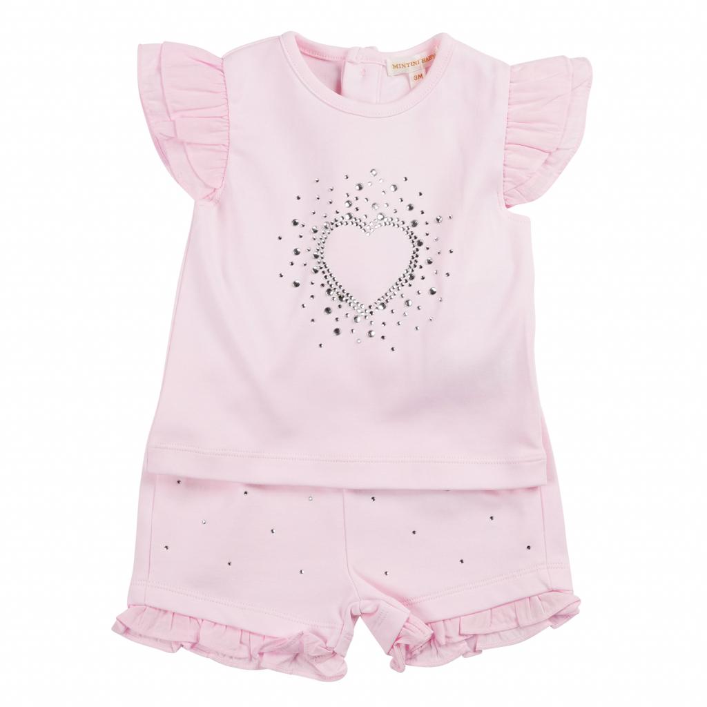 Mintini MB6396A 5056590147309 MB6396A Sparkle Heart Top and Shorts Set (12-24 months)