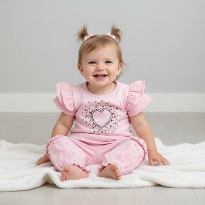 MB6399A  Sparkle Heart Top and Trousers Set  (12-24 months)