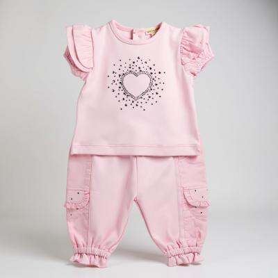 Mintini MB6399 5056590147392 MB6399 Sparkle Heart Top and Trousers Set (3-9 months)