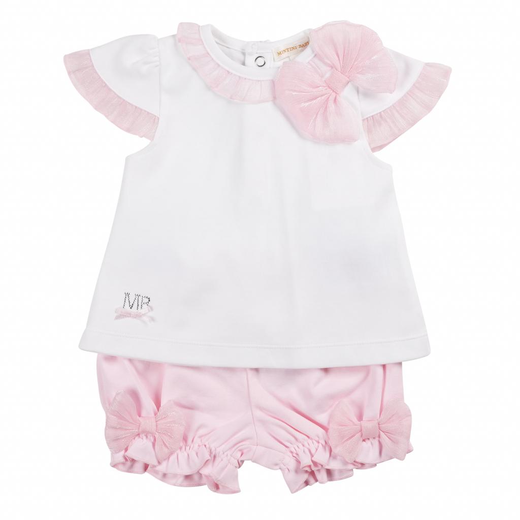 Mintini MB6404A 5056590147675 MB6404A Bow Top and Bloomer Set (12-24 months)