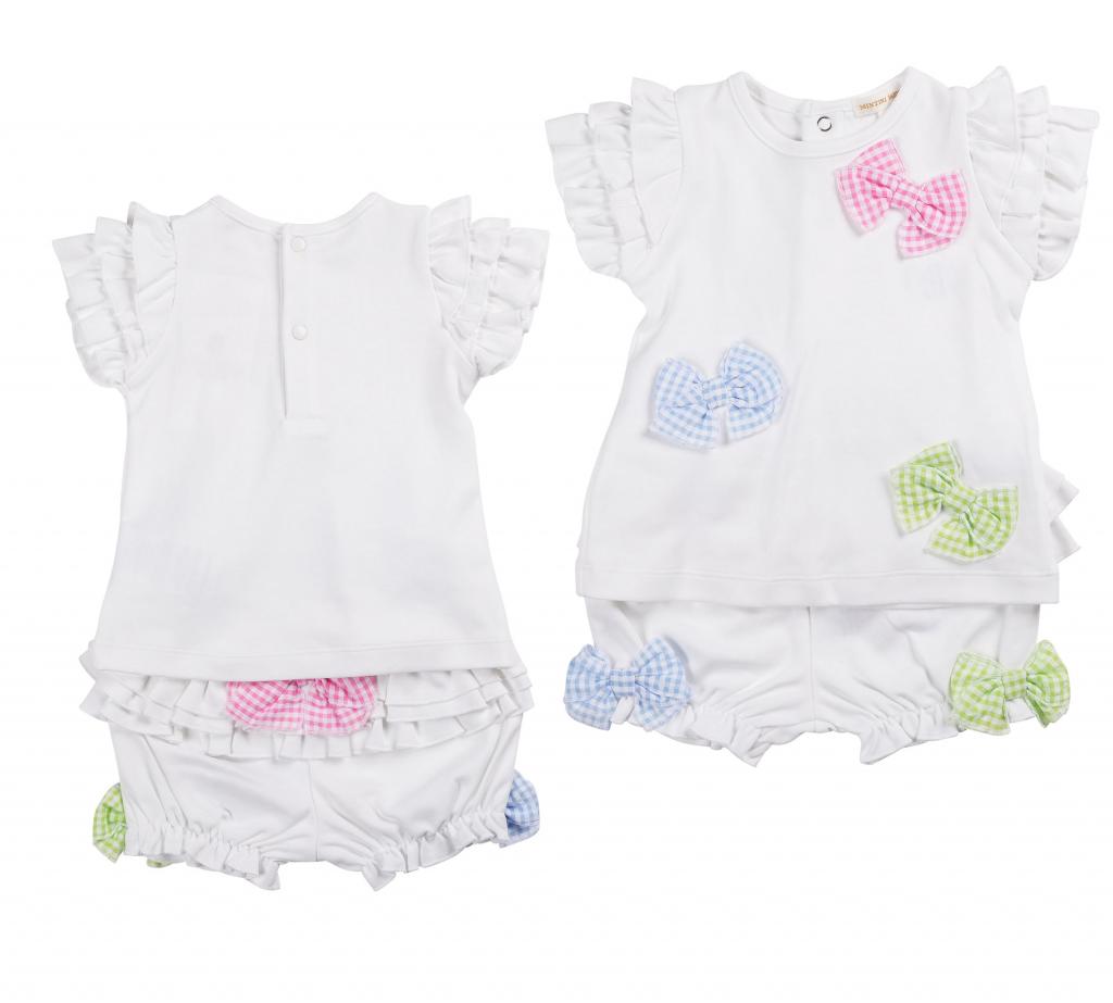 Mintini MB6415 5056590148252 MB6415 Colourful bow Shorts Set( 3-9 months)