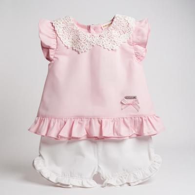 Mintini MB6426  MB6426-P Lace Shorts Outfit (3-9 months)