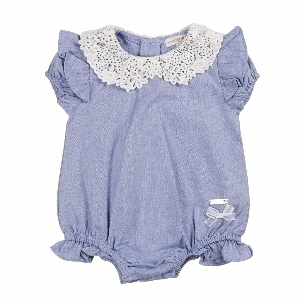 Mintini MB6431  MB6431 Lace All in One Romper (1-6 months)