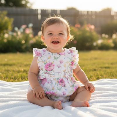 MB6463W Lace All in One Romper (3-12 months)