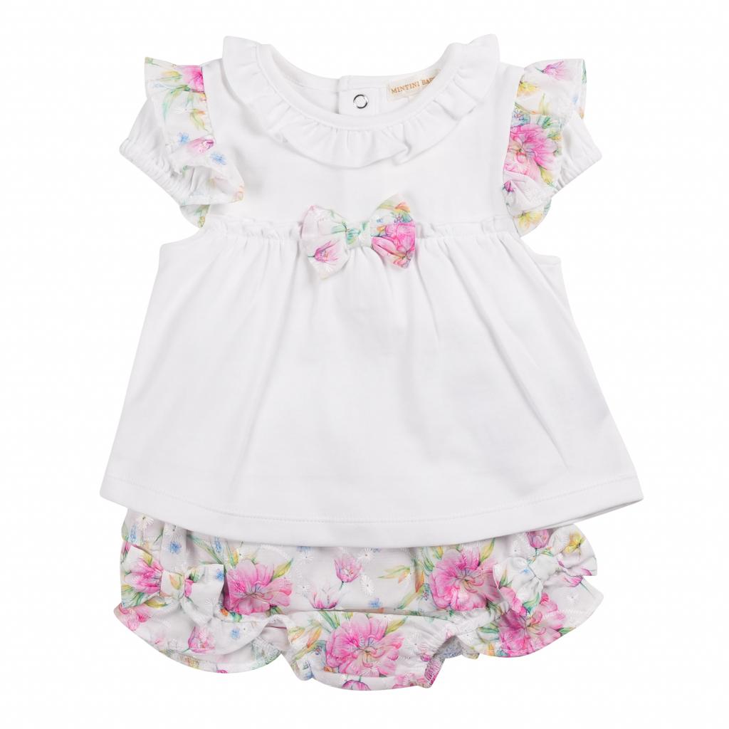 Mintini MB6464A  MB6464A Floral bloomer shorts Set  (12-24 months)