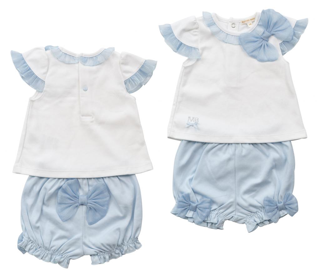 Mintini MB6494A 5056590151726 MB6494A Bow Top and Bloomer Set ( 12-24 months)