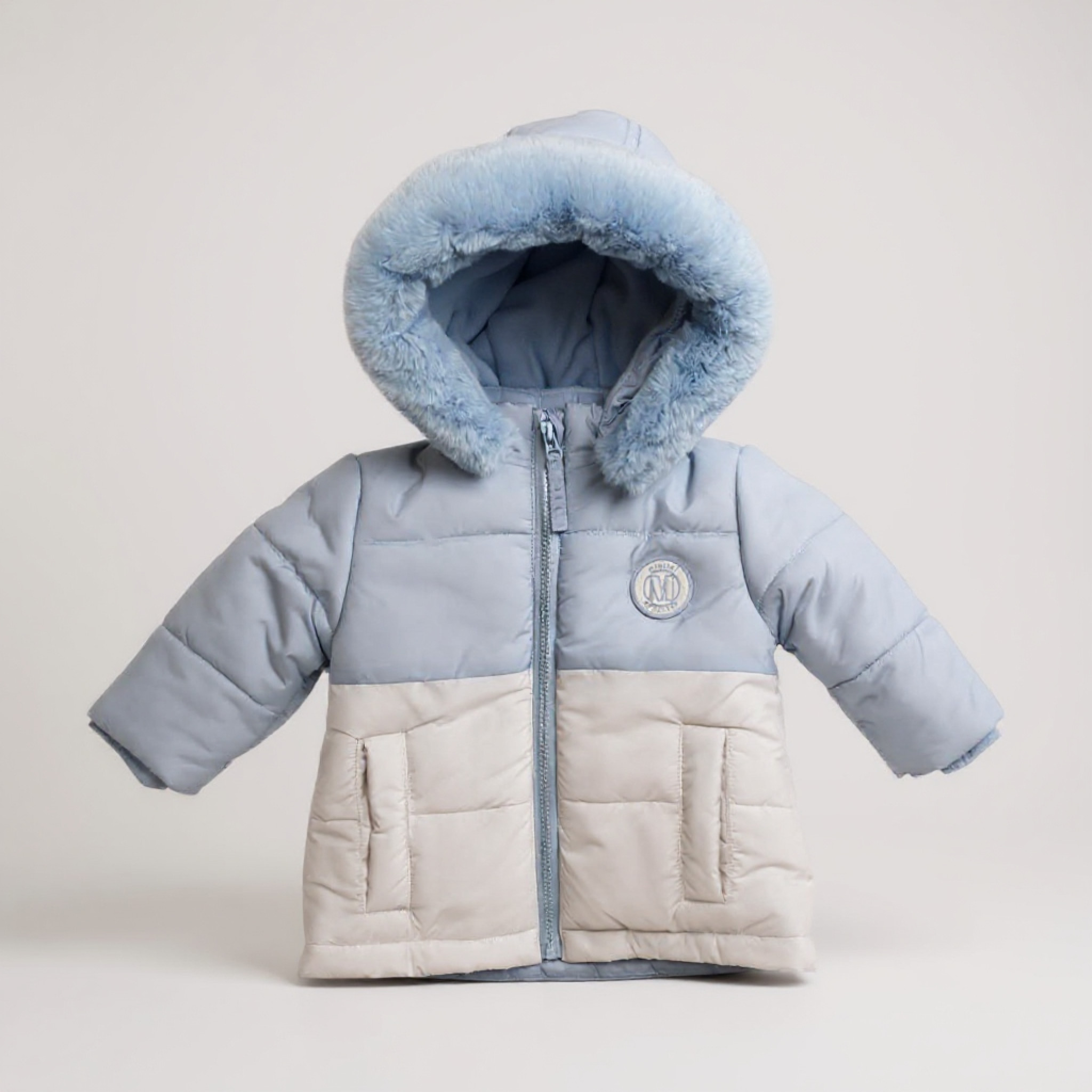 Mintini MB6509B  MB6509-B Sky Colour block Coat (3-5 years)