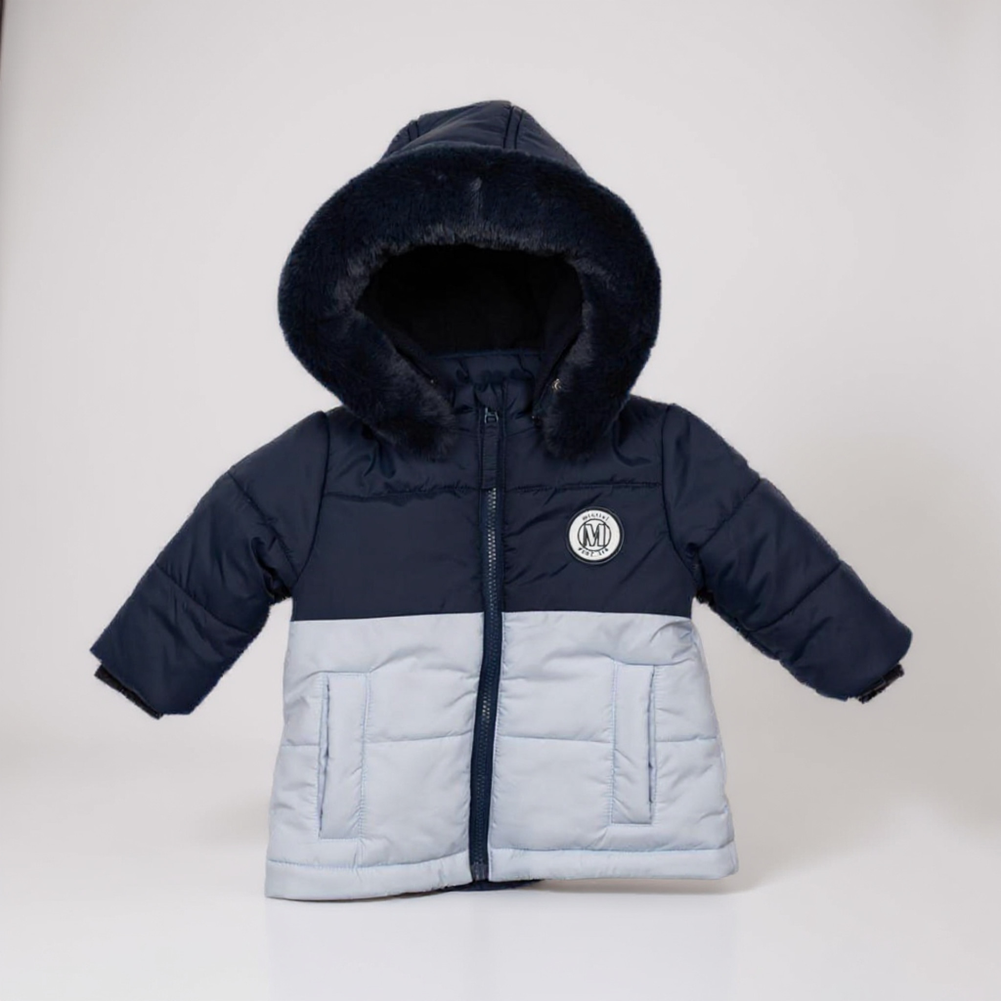 Mintini MB6510B  MB6510-B Navy Colour block Coat (3-5 years)