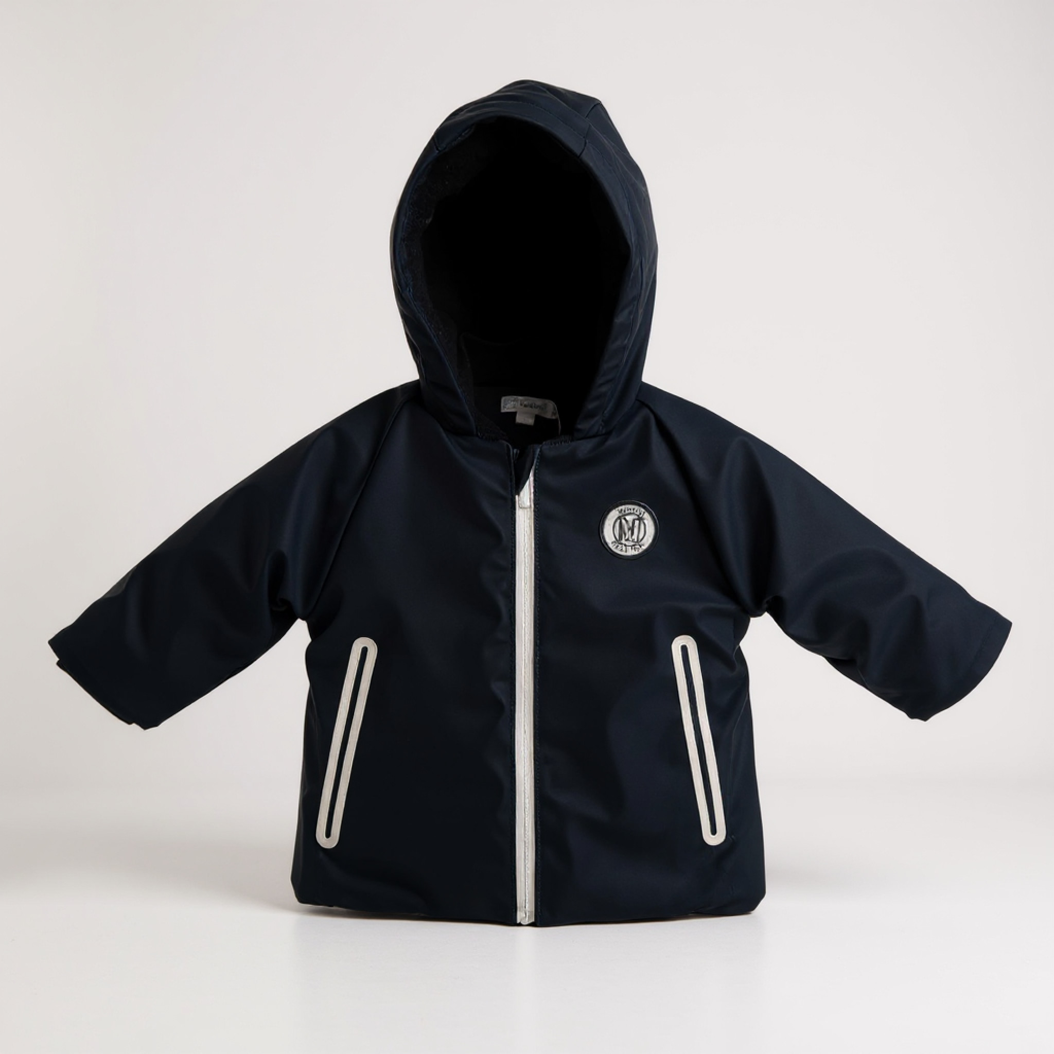 Mintini   MB6512-B Navy Hooded Coat (3-5 Years)