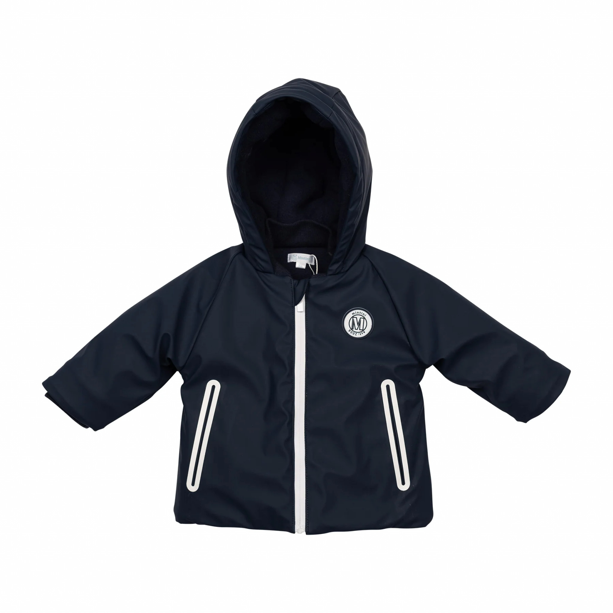 Mintini   MB6512B Navy Hooded Coat (3-5 Years)