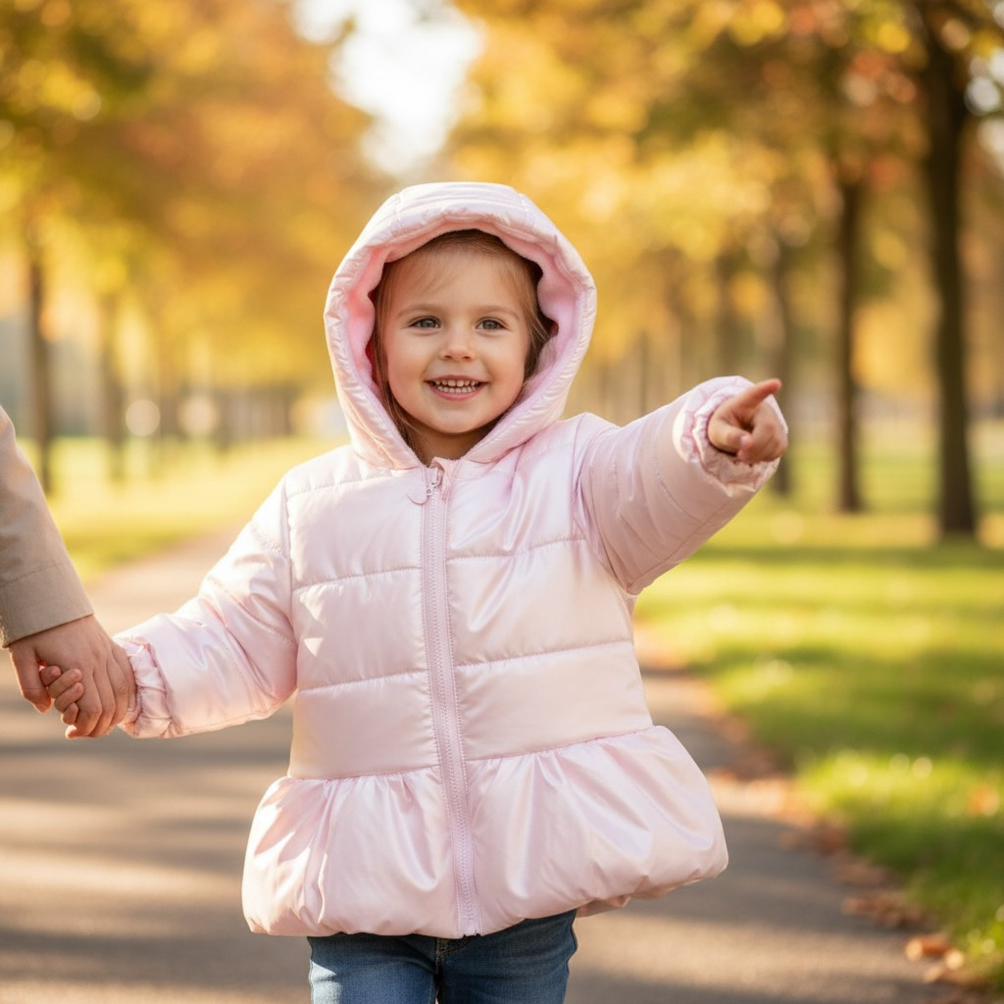 Mintini MB6530B  MB6530-B Pink Pearlised Coat (3-5 years)