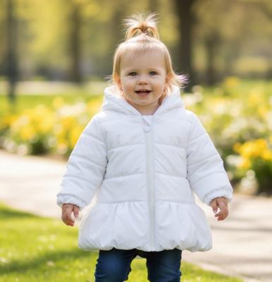 MB6531-A  White Pearlised Winter Coat  (12-24 months)