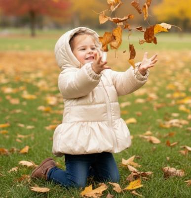 MB6533-B Gold Pearlised Winter Coat (3-5 years)