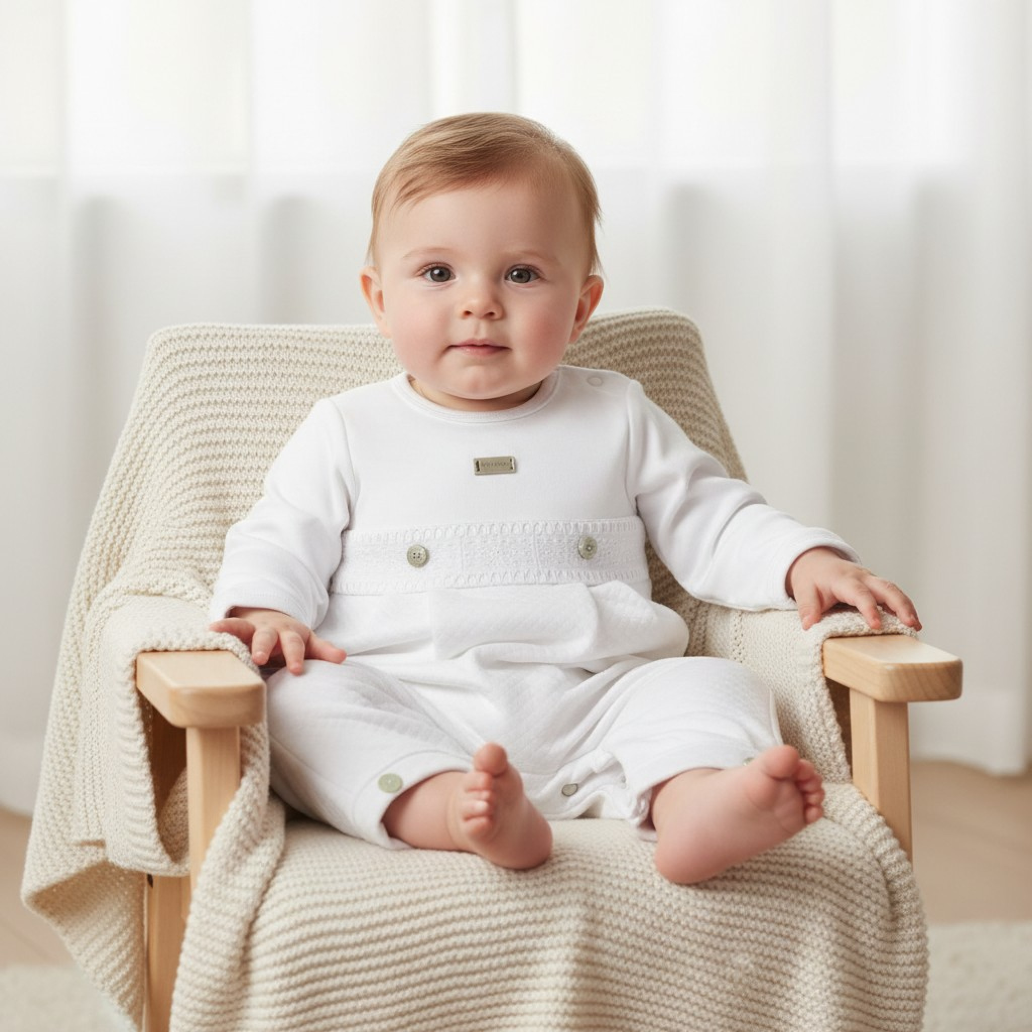 Mintini MB5341  MB6541 Diamond Detail Romper (1-6 months)