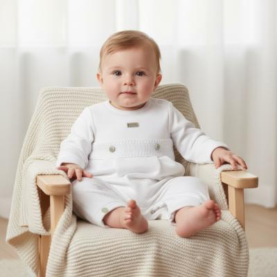 MB6541  Diamond Detail Romper  (1-6 months)