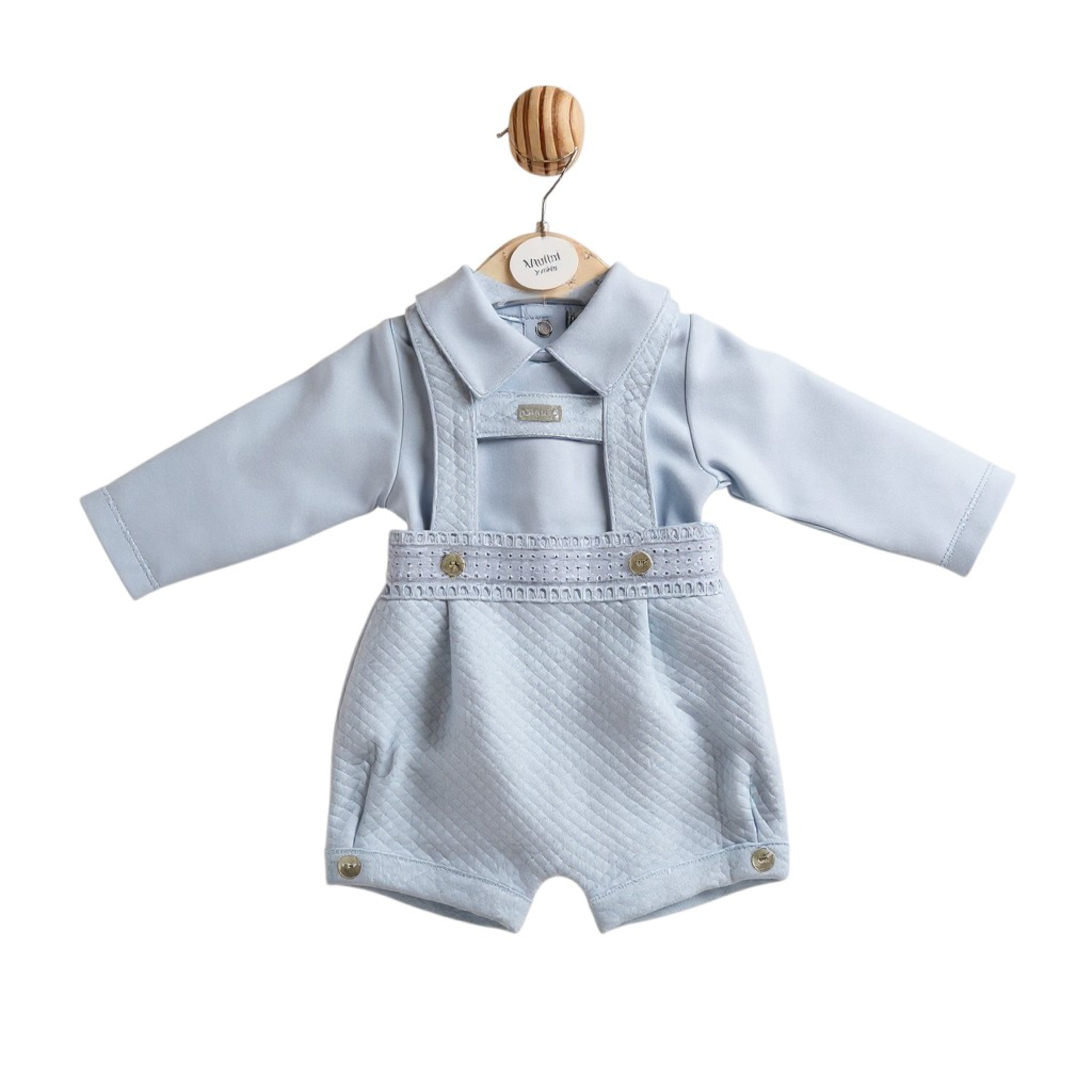 Mintini MB6552  MB6552S Diamond H Bar Shorts and Bodysuit (3-12 months)