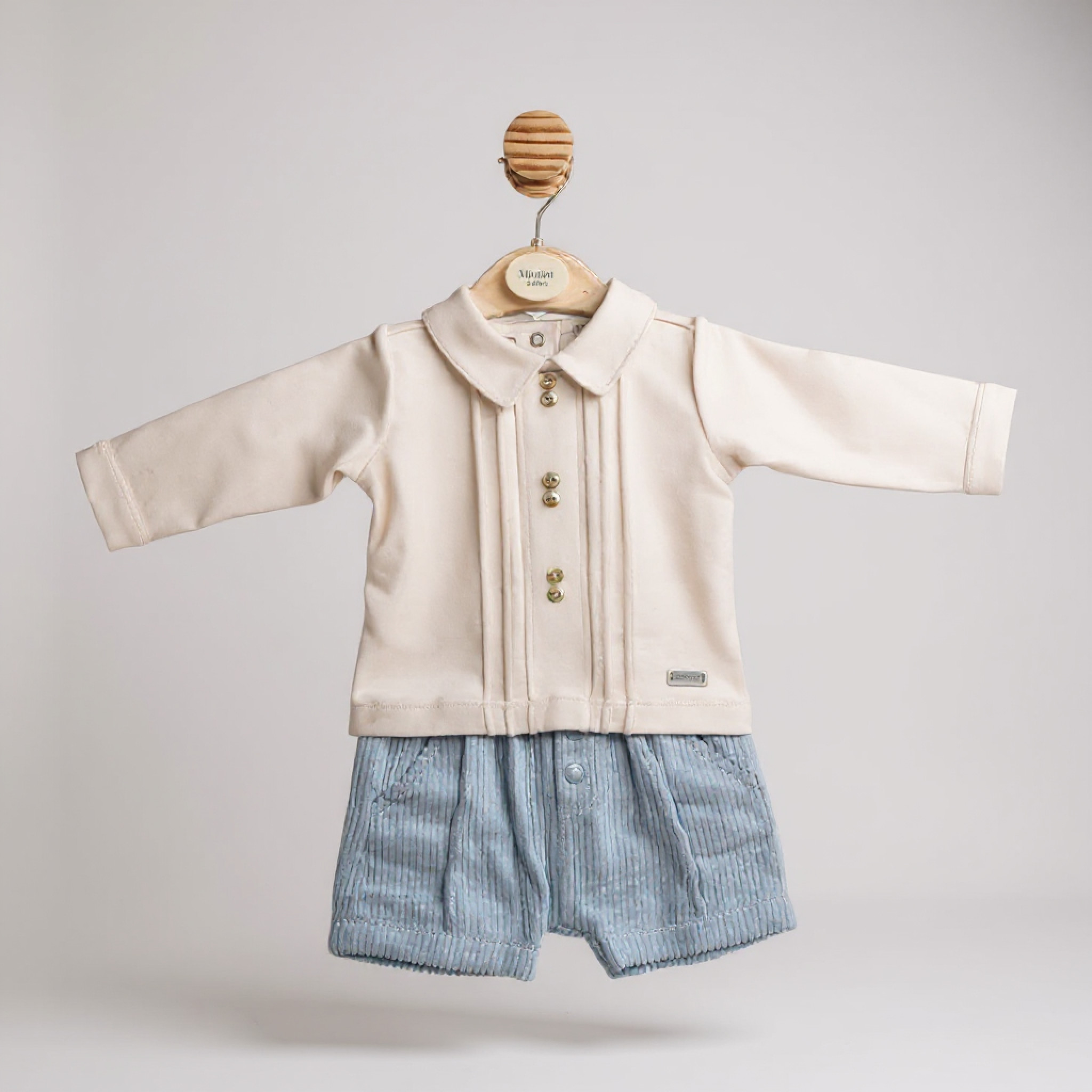 Mintini MB6763A  MB6563AS Corduroy and Pintuck Top and Bloomer(12-24 months)