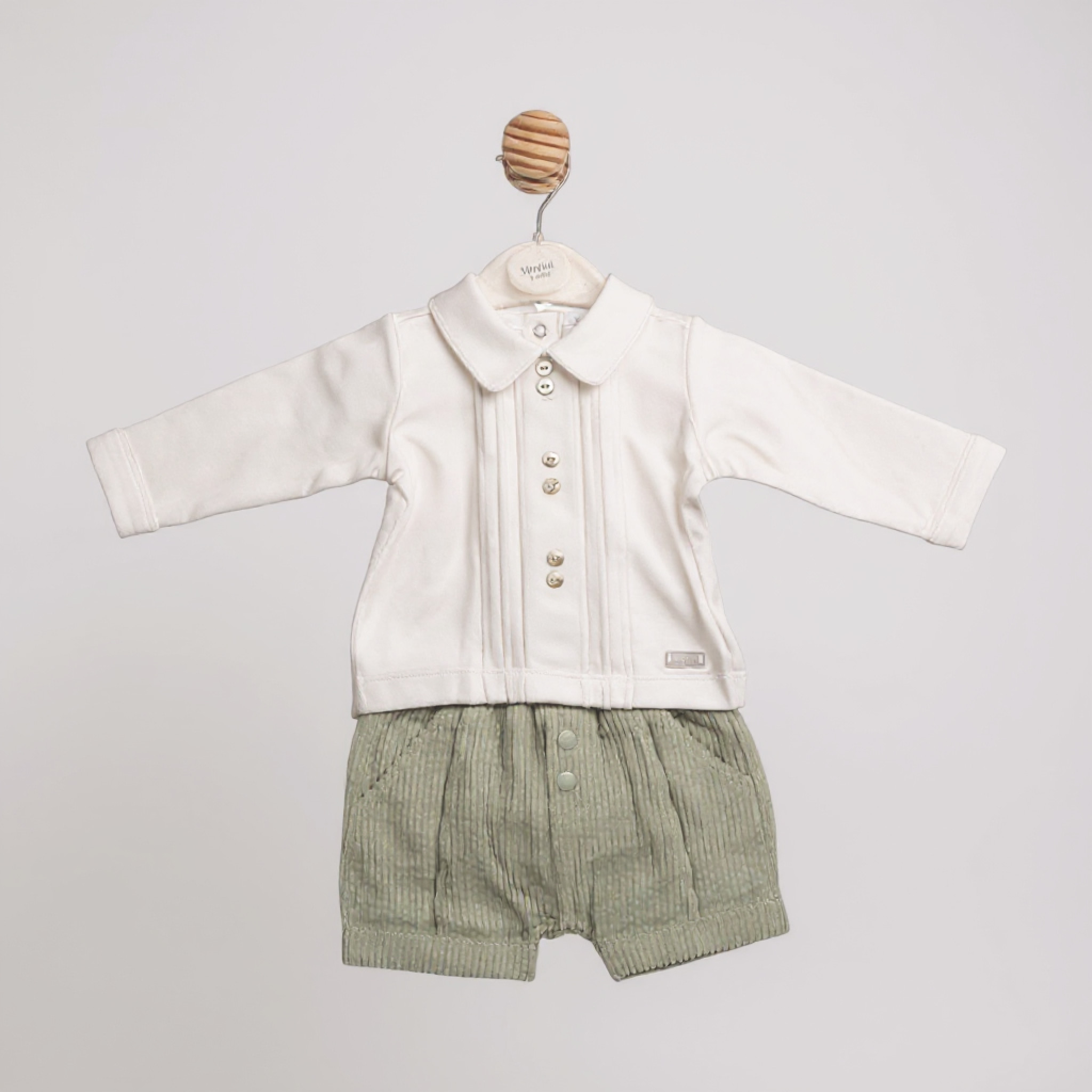 Mintini MB6763  MB6569 Corduroy and Pintuck Top and Bloomer(3-9 months)