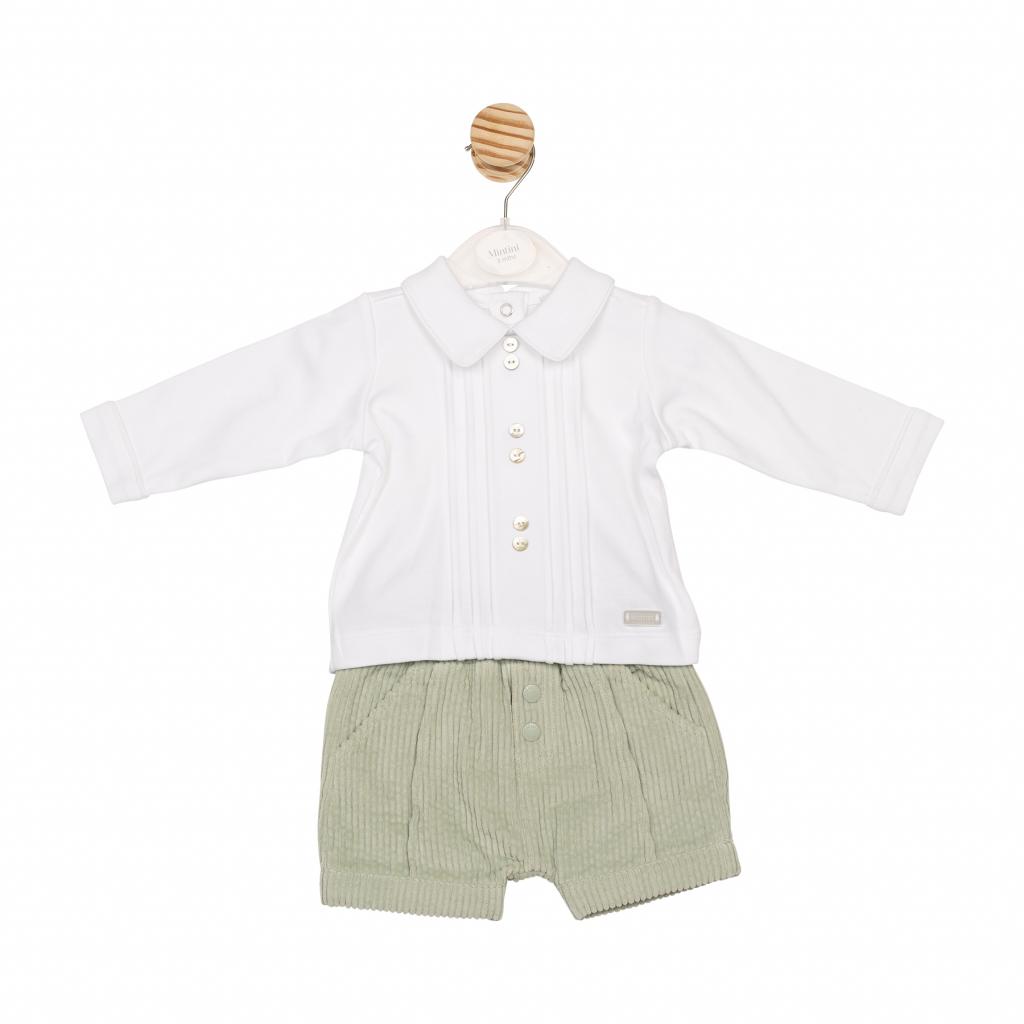 Mintini MB6763  MB6569 Corduroy and Pintuck Top and Bloomer(3-9 months)