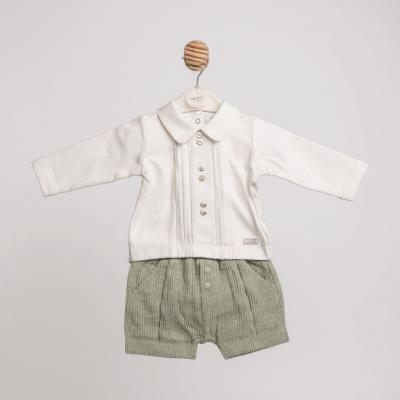Mintini MB6763  MB6569 Corduroy and Pintuck Top and Bloomer(3-9 months)